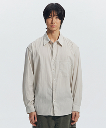 FEATHER CN RELAXED SHIRT 002 _ DOVE WHITE
