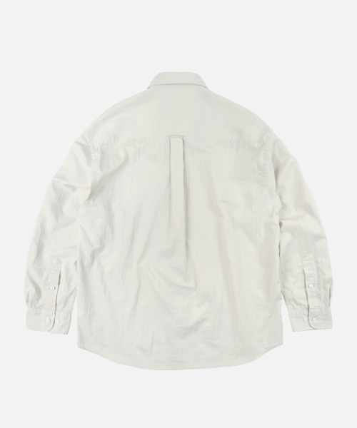 FRIZMWORKS(フリズムワークス)の「FEATHER CN RELAXED SHIRT 002 _ DOVE WHITE(シャツ/ブラウス・メンズ・その他・LARGE/X-LARGE/SMALL/MEDIUM)」の3枚目の写真