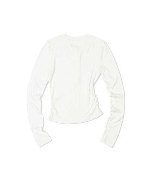 MOAA(モア)の「ヘンリーネックサイドシャーリングロングスリーブ (ホワイト)(Tシャツ/カットソー・レディース・その他・SMALL/MEDIUM)」の3枚目の写真