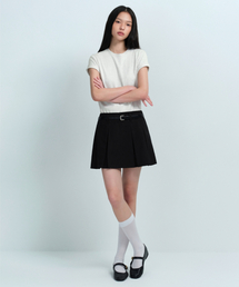 pain or pleasure ミニスカート　韓国　musinsa 定価3万円 セール】レディースベーシックミニスカート[ブラック]（スカート