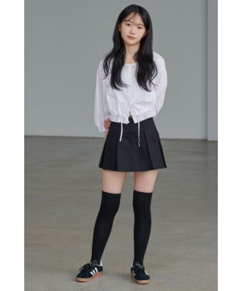 MUSINSA STANDARD WOMAN（ムシンサスタンダードウーマン）の「ウィメンズコットンプリーツミニスカート[ブラック]（スカート・レディース・その他・SMALL/MEDIUM/LARGE/X-SMALL）」の10枚目の写真