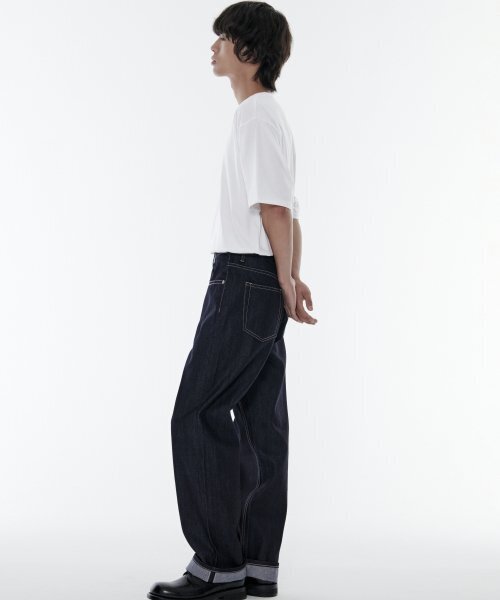 MUSINSA STANDARD（ムシンサスタンダード）の「セルビジレギュラーフィットデニムパンツ [ディープインディゴ]（デニムパンツ・メンズ・その他・31/33/26/27/28/29/38/42/36/34/32/30/40）」の3枚目の写真