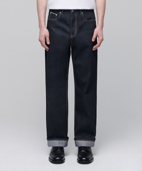 MUSINSA STANDARD（ムシンサスタンダード）の「セルビジレギュラーフィットデニムパンツ [ディープインディゴ]（デニムパンツ・メンズ・その他・31/33/26/27/28/29/38/42/36/34/32/30/40）」の6枚目の写真