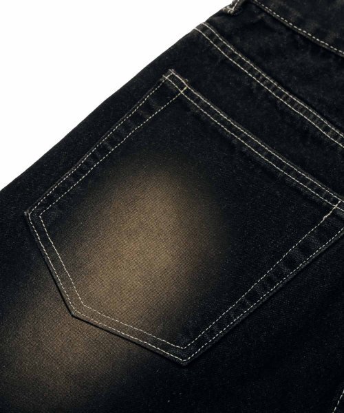 TRILLION(トリリオン)の「フロントウォッシュワイドデニムパンツ(YELLOW BLACK)(デニムパンツ・レディース・その他・SMALL/MEDIUM/LARGE/X-LARGE)」の7枚目の写真
