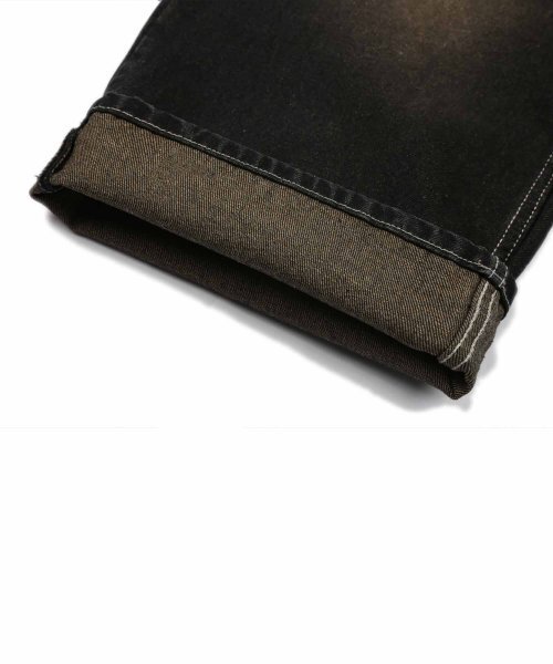 TRILLION(トリリオン)の「フロントウォッシュワイドデニムパンツ(YELLOW BLACK)(デニムパンツ・レディース・その他・SMALL/MEDIUM/LARGE/X-LARGE)」の9枚目の写真