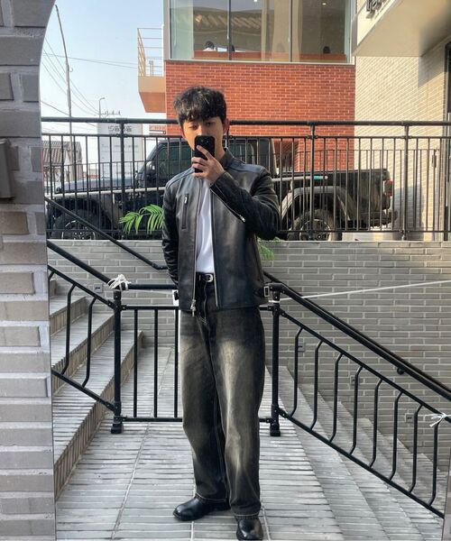 TRILLION(トリリオン)の「フロントウォッシュワイドデニムパンツ(YELLOW BLACK)(デニムパンツ・レディース・その他・SMALL/MEDIUM/LARGE/X-LARGE)」の19枚目の写真