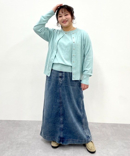 CHIC STYLE(シックスタイル)の「ニットアンサンブル<大きいサイズ有>シックスタイル(カーディガン/ボレロ・レディース・ミント/モカ/ブラック・M/L/LL/3L/4L/5L)」の18枚目の写真