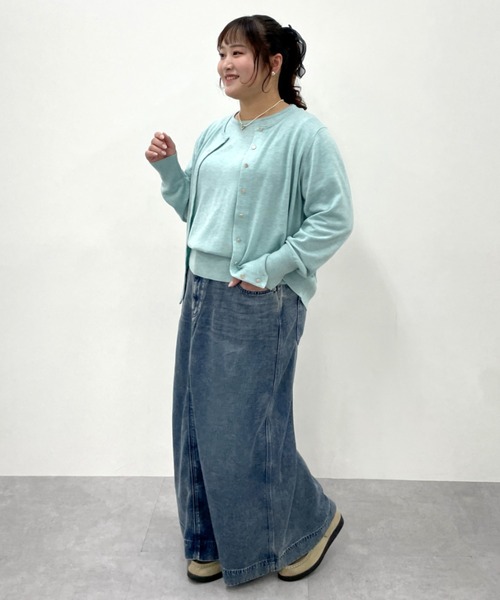 CHIC STYLE(シックスタイル)の「ニットアンサンブル<大きいサイズ有>シックスタイル(カーディガン/ボレロ・レディース・ミント/モカ/ブラック・M/L/LL/3L/4L/5L)」の20枚目の写真