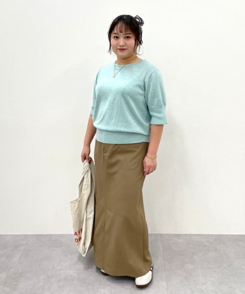 CHIC STYLE(シックスタイル)の「ニットアンサンブル<大きいサイズ有>シックスタイル(カーディガン/ボレロ・レディース・ミント/モカ/ブラック・M/L/LL/3L/4L/5L)」の22枚目の写真