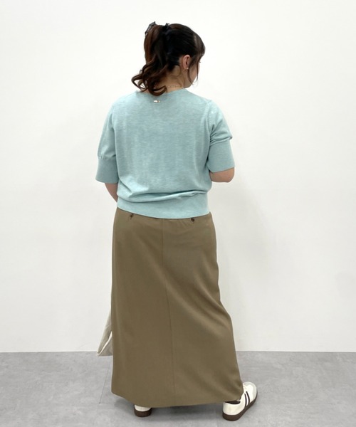 CHIC STYLE(シックスタイル)の「ニットアンサンブル<大きいサイズ有>シックスタイル(カーディガン/ボレロ・レディース・ミント/モカ/ブラック・M/L/LL/3L/4L/5L)」の4枚目の写真