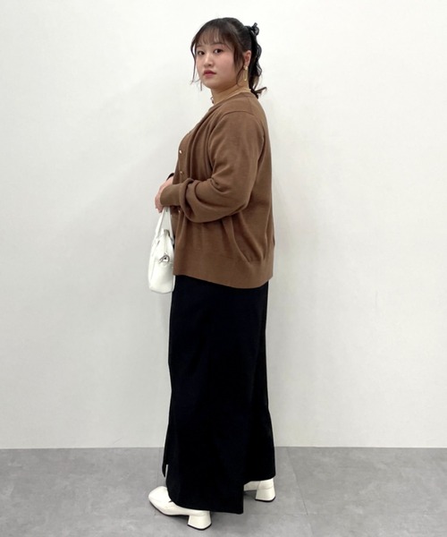 CHIC STYLE(シックスタイル)の「ニットアンサンブル<大きいサイズ有>シックスタイル(カーディガン/ボレロ・レディース・ミント/モカ/ブラック・M/L/LL/3L/4L/5L)」の8枚目の写真