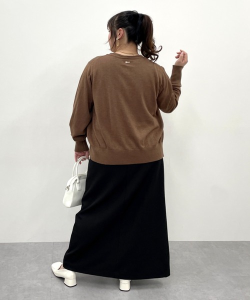 CHIC STYLE(シックスタイル)の「ニットアンサンブル<大きいサイズ有>シックスタイル(カーディガン/ボレロ・レディース・ミント/モカ/ブラック・M/L/LL/3L/4L/5L)」の9枚目の写真