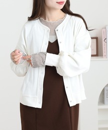 OMNES | リブボリューム袖カーディガン長袖(カーディガン/ボレロ)