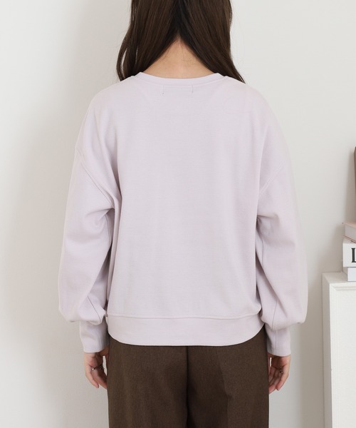 OMNES（オムネス）の「リブボリューム袖カーディガン長袖（カーディガン/ボレロ・レディース・ラベンダー/アイボリー/ホワイト×ブラック・FREE）」の18枚目の写真