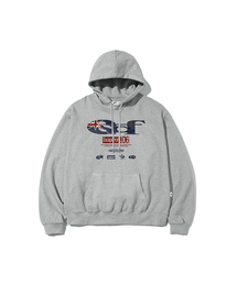 ブリティッシュヴィンテージ ESCFロゴコラージュプリントフードパーカー [3色]