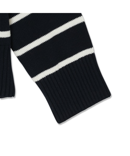 GUESS JEANS（ゲスジーンズ）の「GUESS JEANS Long Sleeves Crew Neck Striped Sweater ニットトップス（ニット/セーター・レディース・ネイビー×ホワイト/ホワイト×ネイビー・X-SMALL/LARGE/MEDIUM/SMALL）」の10枚目の写真