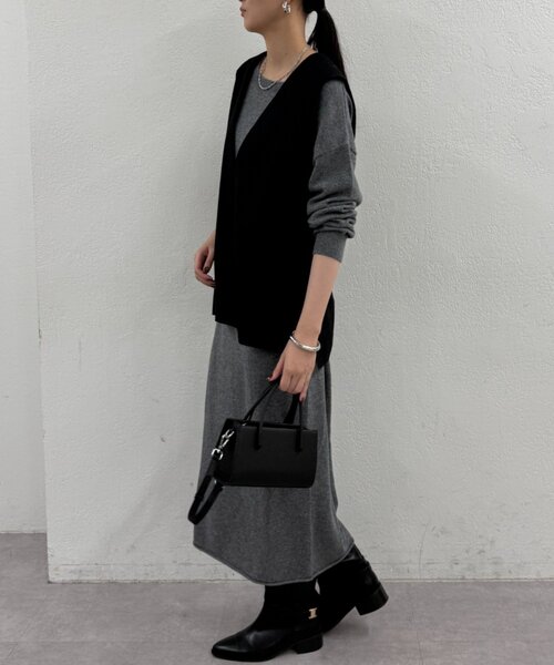 LOUNGEDRESS（ラウンジドレス）の「ウールジレ（ベスト・レディース・アイボリー/ブラック/モカ・FREE）」の21枚目の写真