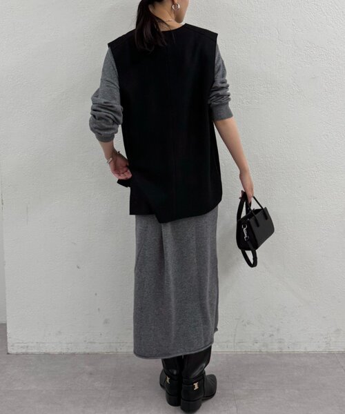 LOUNGEDRESS（ラウンジドレス）の「ウールジレ（ベスト・レディース・アイボリー/ブラック/モカ・FREE）」の22枚目の写真