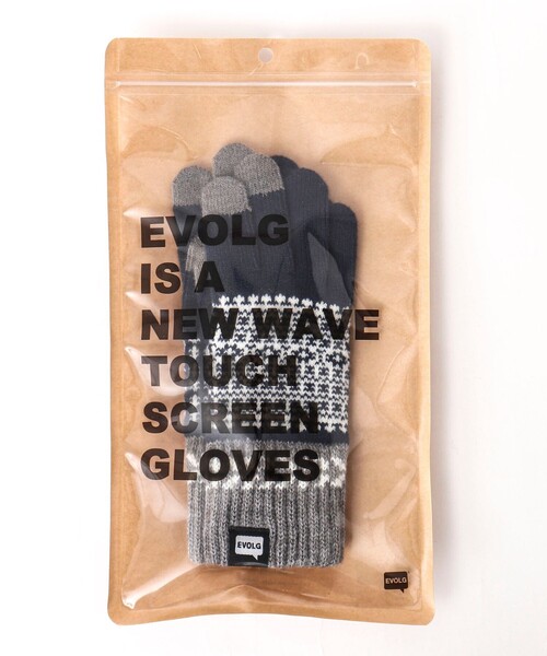 EVOLG(エヴォログ)の「【EVOLG/エヴォログ】FLEUR ニットグローブ LET2365(手袋・メンズ・ブルー系その他6/グレー系その他/グリーン系その他/グレー系その他2・FREE)」の6枚目の写真