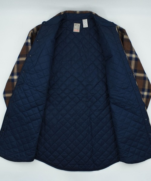 VINTAGE（ヴィンテージ）の「【USED】80’s OUTDOOR EXCHANGE キルティングネル（カバーオール・メンズ・ブラウン・MEDIUM）」の4枚目の写真
