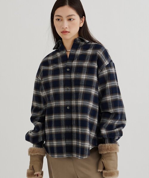 ウィムガゼット　ピケチェックシャツ セール】ピケチェックシャツ（シャツ/ブラウス）｜Whim Gazette