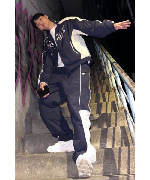 NOT4NERD(ノットフォーナード)の「Nylon Racing Pants - Navy(スウェットパンツ・レディース・その他・LARGE/MEDIUM/SMALL/X-LARGE)」の2枚目の写真