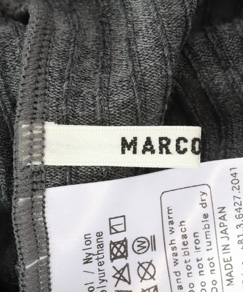 MARCOMONDE(マルコモンド)の「MARCOMONDE/マルコモンド ウールワイドリブタイツ(タイツ/ストッキング・レディース・ブラック/チャコールグレー・FREE)」の8枚目の写真