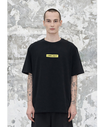 アパレルボックスロゴTシャツ (ブラック/ライムライト)