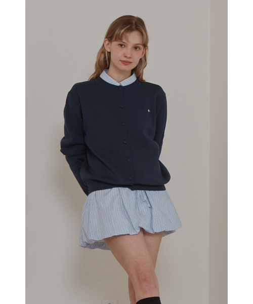 ANOETIC（アノエティック）の「ANC BASIC ROUND CARDIGAN_NAVY（カーディガン/ボレロ・レディース・ネイビー・FREE）」の2枚目の写真