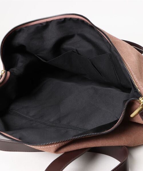 unnu（ユヌ）の「2WAYキャンバスラージレトロボストン（ボストンバッグ・レディース・ブラック/グレー/ブラウン・F）」の19枚目の写真