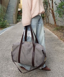 unnu | 2WAYキャンバスラージレトロボストン(ボストンバッグ)