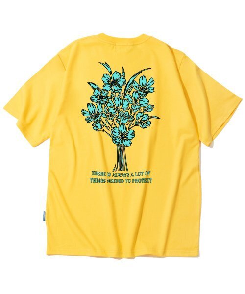 TRIPSHION(トリップション)の「フラワーバンドルグラフィックTシャツ - イエロー(Tシャツ/カットソー・メンズ・その他・LARGE/MEDIUM/X-LARGE)」の1枚目の写真