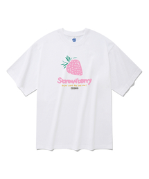 20番手ピンクストロベリー半袖Tシャツホワイト