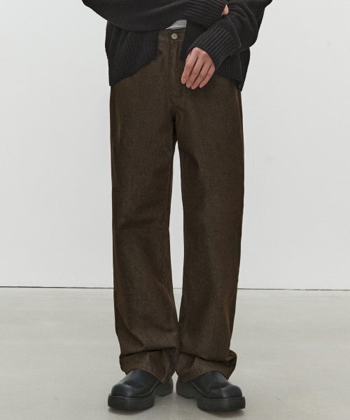 DECET(デケト)の「Mid Rise Wide Jeans DCPT027CPBrown(デニムパンツ・レディース・その他・34/32/30/26/28)」の1枚目の写真