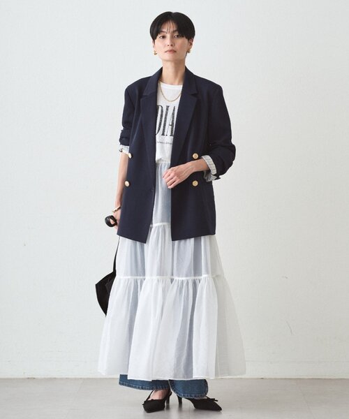 LOUNGEDRESS（ラウンジドレス）の「オーガンジーティアードスカート（スカート・レディース・オフホワイト・FREE）」の12枚目の写真