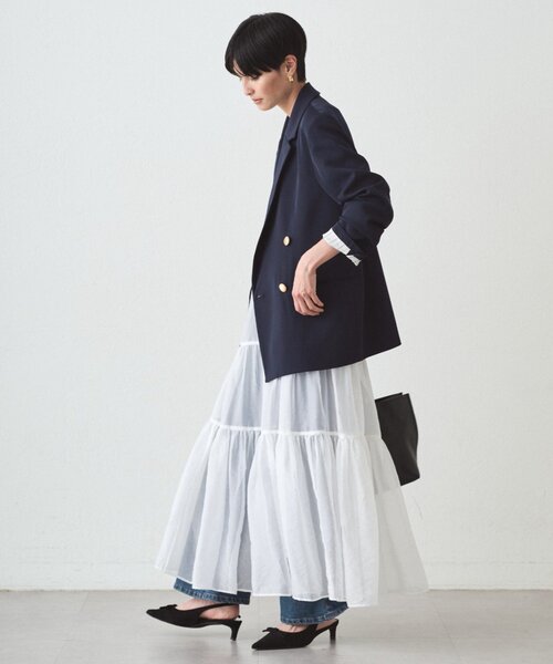 LOUNGEDRESS（ラウンジドレス）の「オーガンジーティアードスカート（スカート・レディース・オフホワイト・FREE）」の15枚目の写真