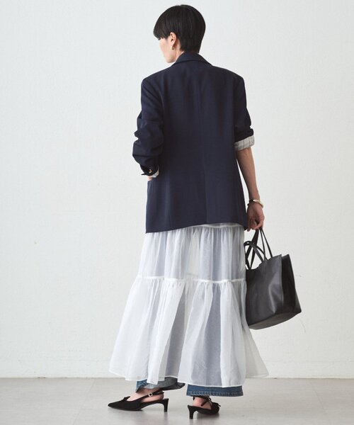 LOUNGEDRESS（ラウンジドレス）の「オーガンジーティアードスカート（スカート・レディース・オフホワイト・FREE）」の16枚目の写真