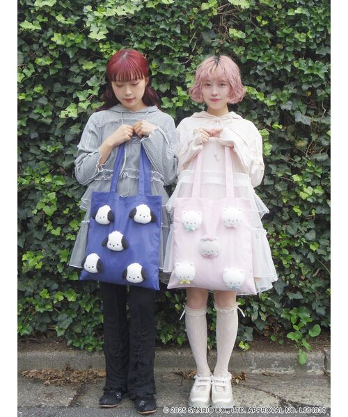 merry jenny（メリージェニー）の「もこもこポチャッコトート（トートバッグ・レディース・ネイビー・FREE）」の2枚目の写真