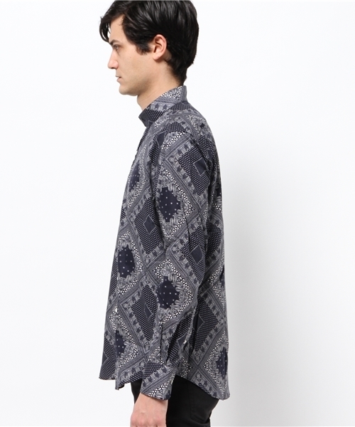 URBAN RESEARCH（アーバンリサーチ）の「UR TAILOR バンドカラーシャツ（シャツ/ブラウス・メンズ・ネイビー・MEDIUM/LARGE/SMALL）」の2枚目の写真