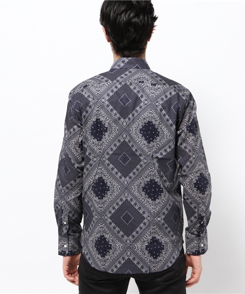 URBAN RESEARCH（アーバンリサーチ）の「UR TAILOR バンドカラーシャツ（シャツ/ブラウス・メンズ・ネイビー・MEDIUM/LARGE/SMALL）」の3枚目の写真