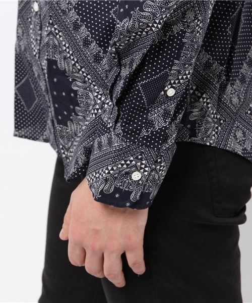 URBAN RESEARCH（アーバンリサーチ）の「UR TAILOR バンドカラーシャツ（シャツ/ブラウス・メンズ・ネイビー・MEDIUM/LARGE/SMALL）」の5枚目の写真