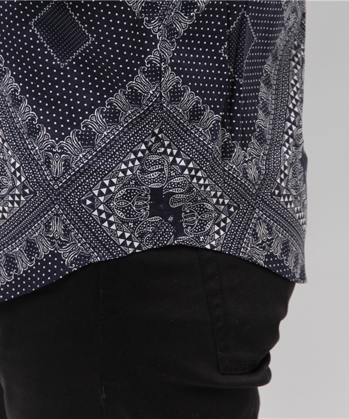 URBAN RESEARCH（アーバンリサーチ）の「UR TAILOR バンドカラーシャツ（シャツ/ブラウス・メンズ・ネイビー・MEDIUM/LARGE/SMALL）」の6枚目の写真