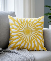 yield（イールド）の「【yield select】幾何学モチーフ 刺繍デザイン 45×45cm クッションカバー YW1CC（クッション/クッションカバー）」