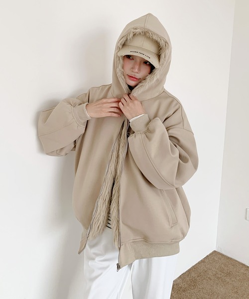 by LEGNA(バイレグナ)の「【2WAY】リバーシブルフェイクファーパーカー(その他アウター・レディース・モカ/グレー・LARGE/MEDIUM)」の16枚目の写真