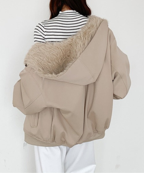 by LEGNA(バイレグナ)の「【2WAY】リバーシブルフェイクファーパーカー(その他アウター・レディース・モカ/グレー・LARGE/MEDIUM)」の18枚目の写真