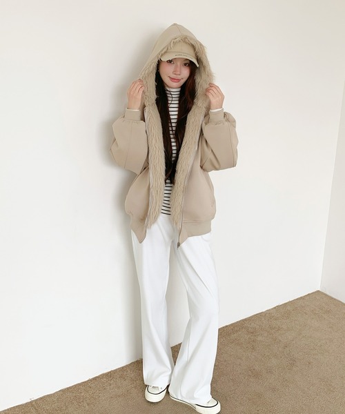 by LEGNA(バイレグナ)の「【2WAY】リバーシブルフェイクファーパーカー(その他アウター・レディース・モカ/グレー・LARGE/MEDIUM)」の19枚目の写真