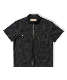 RAD FICTION（ラッドフィックション）の「MAVERICK BIKER COLLAR ZIP-UP SHIRT / BLACK（シャツ/ブラウス）」