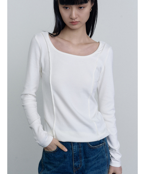 MAKE A TOAST(メイクアトースト)の「アンゴラロングスリーブTシャツアイボリーMBEFTO008IV(Tシャツ/カットソー・レディース・アイボリー・SMALL/MEDIUM)」の1枚目の写真
