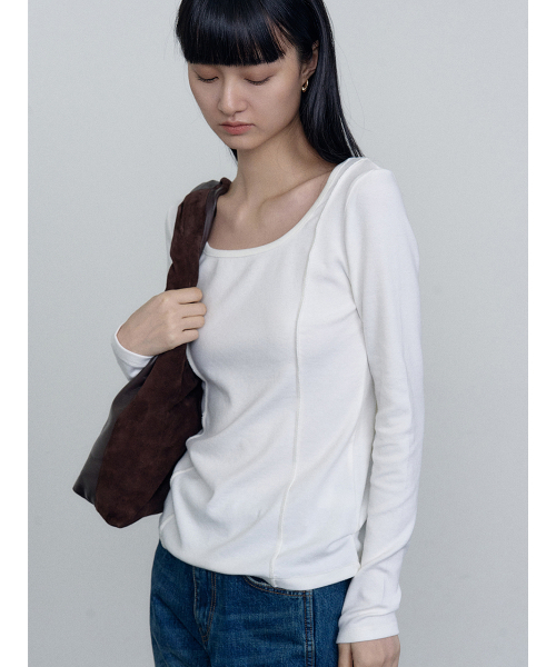 MAKE A TOAST(メイクアトースト)の「アンゴラロングスリーブTシャツアイボリーMBEFTO008IV(Tシャツ/カットソー・レディース・アイボリー・SMALL/MEDIUM)」の3枚目の写真