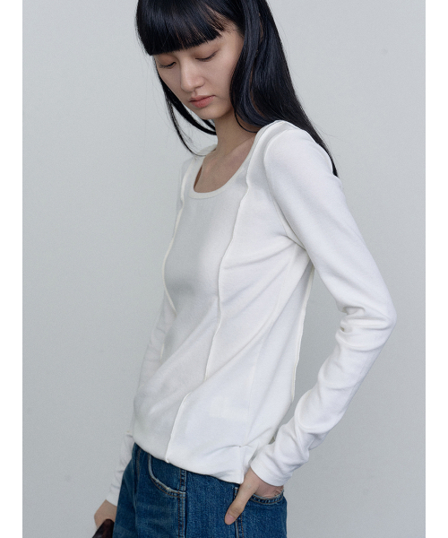 MAKE A TOAST(メイクアトースト)の「アンゴラロングスリーブTシャツアイボリーMBEFTO008IV(Tシャツ/カットソー・レディース・アイボリー・SMALL/MEDIUM)」の4枚目の写真